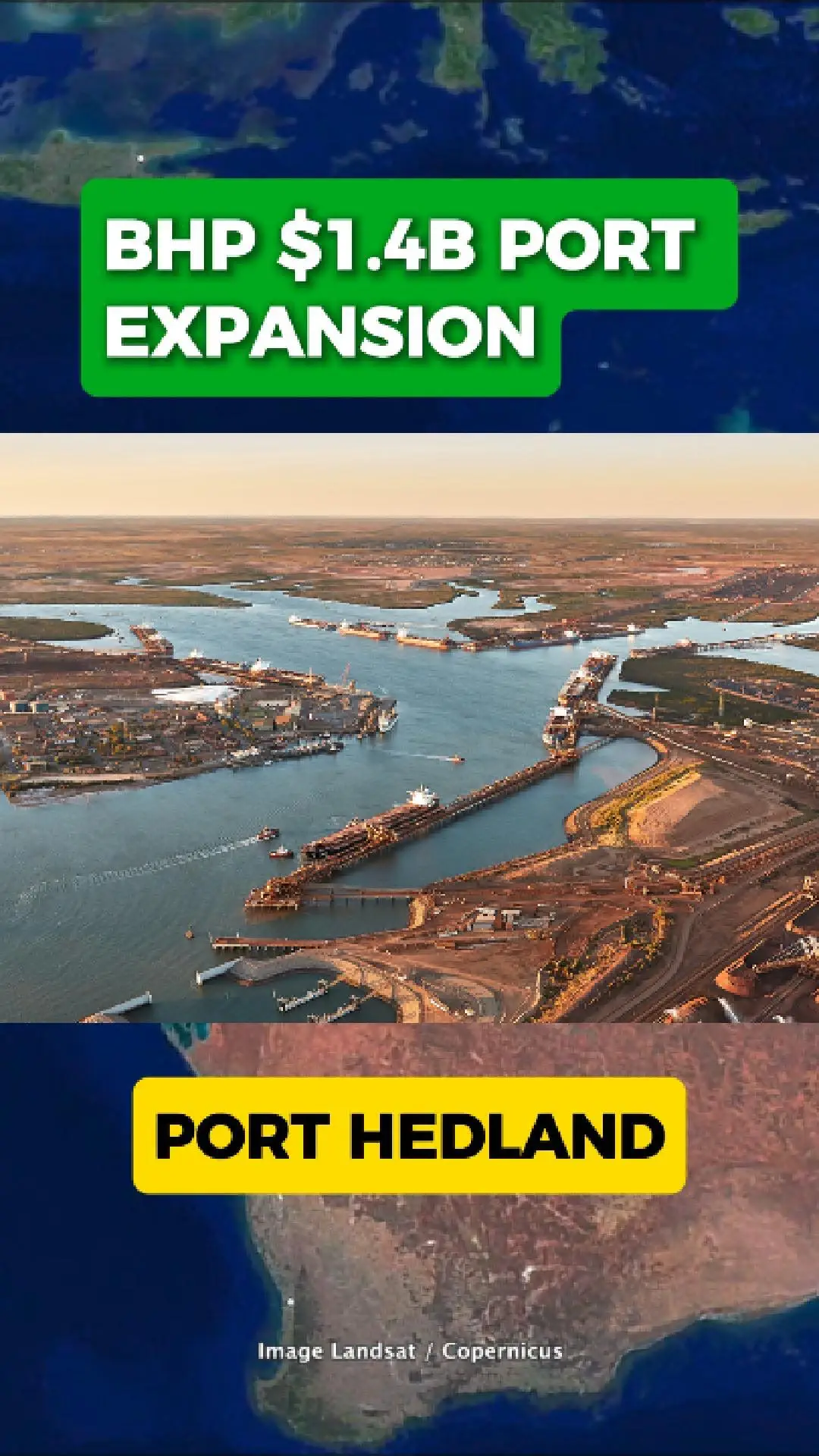 BHP’s $1.4 Billion Push to Lift Port Hedland Capacity

BHP is investing $1.4 billion to upgrade infrastructure at Port Hedland, the world’s largest bulk export port and the backbone of Australia’s iron-ore industry.

This port handles the ore that arrives from BHP’s giant Pilbara mines — brought in by some of the longest freight trains on Earth. With global demand rising and competition heating up, BHP is preparing the port for its next phase of growth.

New Rail-Car Dumper and 5km Conveyors

The major upgrade includes:

A new sixth rail-car dumper

Around five kilometres of new conveyors

Upgrades to screening and transfer infrastructure

These additions are designed to move ore from train to ship faster, safer and with fewer bottlenecks, supporting BHP’s long-term target of 305 million tonnes per year.

A Strategic Response to Rising Competition

BHP’s investment comes as Rio Tinto and Chinese-backed groups expand operations in Africa, including major new iron-ore developments in Guinea.

Those projects could shift global supply balances over the next decade. Increasing throughput at Port Hedland is part of BHP’s effort to maintain its position as a leading low-cost iron-ore producer.

Is It Enough to Stay Ahead?

The expansion will boost efficiency and help stabilise output across BHP’s Pilbara network. But with new African mines edging closer and long-term demand uncertain, the question remains:

Will this $1.4 billion upgrade secure BHP’s lead — or will more investment be needed to stay in front?